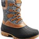 Women Winter Snow Boots | Waterproof Shell | Warm Duck Boots (9 Women's, Brown)