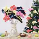 10 Pcs 6.5 ft Easter Bunny Picks Decorations Foam Running Rabbits Artificial Colorful Spring Decorative Sticks for Vase Tree Home Window Lawn Fireplace Holiday Party Easter Decor Gift