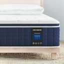 Coolvie 14 Inch King Mattress, Medium Plush Gel Memory Foam Mattress Hybrid, Double Cooling King Size in a Box Euro Top with CertiPUR-US Certified Foam, Supportive Pocket Coil for Motion Isolation