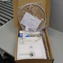 62" Walnut Gold Floor Lamp for Living Room, 1200LM 3-Way Dimmable Mid Century Modern Floor Lamp for Bedroom Office, Wood Vintage Standing Lamp Linen Shade, LED Bulb Included