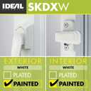 Ideal Security DX Pull Handle Replacement Set for Storm Door and Screen Door, White