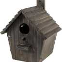 Bird House Black Birdhouse Bird Houses for Outside with Pole Wooden Bird House for Finch Bluebird House Cardinals Hanging Birdhouse Clearance Garden Country Cottages B8-2