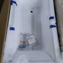 WOODBRIDGE 60" Acrylic Rectangular Alcove Soaking Bathtub in White with Right Drain, Brushed Nickel pop-up Drain Included, LB666-R