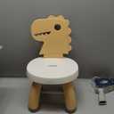 Toddler Chair,Plastic Kids Dino Chair,Sturdy Durable and Lightweight Toddler's Activity Chairs,Anti-Slip Ergonomic Design Kids Step Stool,Indoor or Outdoor Use for Boys Girls Aged 2+ (Yellow)