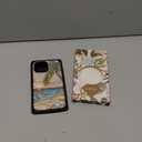 Esdot for iPhone 13 Pro Max Case Cute - Wireless Charging Compatible Dual-Layer Soft Silicone + Hard Shell - Wildflower Design - Protective Phone Cover for Women Girls, Palm Tree Sunset Beach