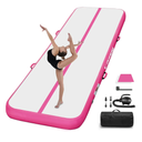 Air Mat Tumble Track, Gymnastics Mats Tumbling Track with Electric Air Pump for Home Use Cheerleading Training Kids Gym Yoga (10ftx3.3ftx4inch, Black)