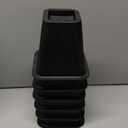 6 Pack Large Bed Furniture Risers, 6 inch Heavy Duty Couch Lift Risers for Sofa, Chair, Cabinet, Desk, High, Durable ABS Plastic, Premium Quality, Supports up to 2200 lbs per Leg, Black