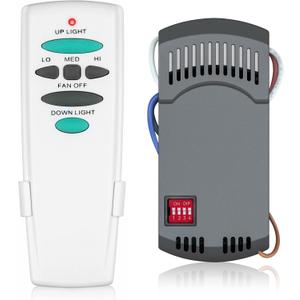 Universal Ceiling Fan Remote Control Kit, Replacement for Hampton Bay Harbor Breeze Hunter, Compatible with UC7078T UC7067RC CHQ7078T L3H2010FANHD Fan-HD6 FAN-28R, with Up/Down Light Control, Dimmable