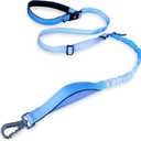 Hands-Free Dog Leash  Adjustable No-Pull Bungee Waist Leash with Car Seatbelt, Perfect for Walking, Jogging, Hiking & Training  Fits Small, Medium, and Large Dogs (Gradient Blue)