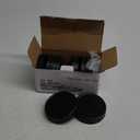 Jumterlee 9 Pack Black Wide Mouth Mason Jar Lids with Silicone Rings, Plastic Mason Jar Lids, Plastic Canning Lids, Fit Ball, Kerr and More (black)