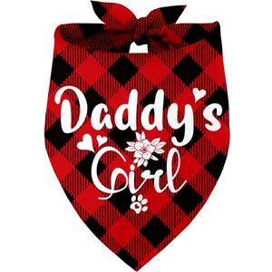 Daddy's Girl Dog Bandana - Printed Pet Scarf Accessories for Small, Medium & Large Dogs - Perfect for Dog Birthday, Christmas & Father's Day Parties