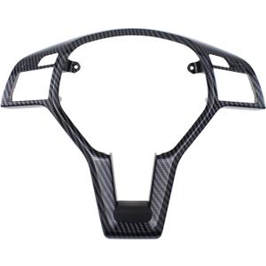 Steering Wheel Trim Cover Carbon Fiber Style for Mercedes C250 C350 C63 AMG E63 AMG 2012-15, C300 2012-14, CLA250 CLA45 AMG 2014-19, E250 E63 AMG S 2014-16, E350 2012-16, E400 2013-17, E550