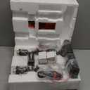 Scenekoy 23.5" High Rustic Traditional 350 Adjustable Swing Arm Table Lamp Set of 2 with USB A+C Ports Brown Finish Cream Shade Vintage Nightstand lamp for Living Room Bedroom Office (Bulb Included) (Bronze)