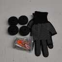 OwnMy 50mm x 18mm Set of 4 Luggage Suitcase Replacement Wheels, Rubber Swivel Caster Wheels Bearings Repair Kits (Black)