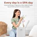 SereneLife Towel Warmer Bucket - Compact 23L Bathroom Towel Heater with Essential Oils Disc Holder, Adjustable Timer, Auto Shut-Off, Power Cord Storage & LED Display, Fits 2 Oversized Towels (White)