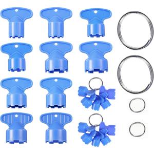 Hibbent 20 Pieces Faucet Aerator Key, Aerator Wrench Faucet Aerator Key with a Ring for Easy Storage Removal Wrench Tool for M16.5 M18.5 M21.5 M22.5 M24 Aerators, 5 Set (Pack of 4)
