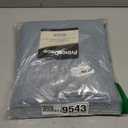 PrinceDeco Linen Curtains for Living Room Thick Linen Burlap Curtains for Bedroom Light Filtering Vertical Drapes Rod Pocket Country Rustic Linen Curtains(Stone Blue, 52" W x 84" L)