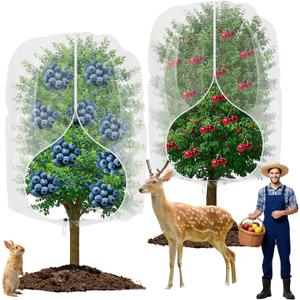 2 Pack Large Fruit Trees Netting 8ftx10ft with Zipper&Drawstring Garden Birds Net Mesh Insect Netting Plant Covers Protection Bags for Blueberry Bushes Shrubs Vegetables Flowers Herbs 2 Pack Large Fruit Trees Netting 8ftx10ft with Zipper&Drawstring Garden Birds Net Mesh Insect Netting Plant Covers Protection Bags for Blueberry Bushes Shrubs Vegetables Flowers Herbs