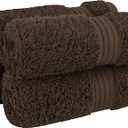 Cotton Paradise 100% Cotton Turkish Towel Set, Soft Absorbent Quick Dry, 4 Piece Washcloth Set, Chocolate Brown