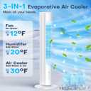 Windowless Air Conditioner Portable, 3 Speeds, 1.2L Water Tank, 3 Ice Packs, 20ft Remote, 7H Timer, No Hose No Window Needed,70 Oscillating Portable AC Unit for Room