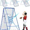 Volleyball Baseball Rebounder Net, Softball Rebounder Pitchback Net Quick Adjustments, Quick Adjustments Lacrosse Bounce Back Practice Equipment, Ideal for Outdoor Indoor and Backyard Training, 7FTx4FT