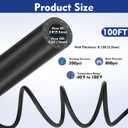 Epdm Garden Rubber Hose 3/8 Inch x 100 ft, Heavy Duty sprayer Hose 145 Psi Kink Resistant, General Purpose Air Water Chemical Resistant for Landscaping Agriculture Irrigation Industrial Use
