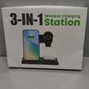 Wireless Charger iPhone Charging Station: 3 in 1 Charger Stand Multiple Devices for Apple - iPhone 17 16e 16 15 14 Pro Max 13 12 11 - Watch 11 10 9 8 7 6 5 4 3 2 SE and Ultra Series - Airpods 4 3 Pro (Black)