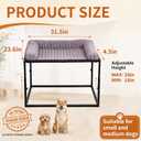 Adjustable Bedside Dog Bed for Medium Dogs (31.5 x 23.6 x 24.8 inches)