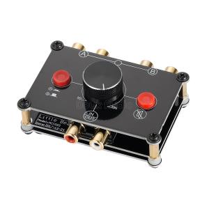 Little Bear MC102 Mini Audio Switcher, 2-Way 3.5mm AUX Stereo Passive Selector, AB Switch Box Splitter for PC/Player/Headphone/Amplifier/Speaker
