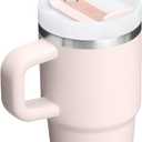 STANLEY Quencher H2.0 Tumbler with Handle and Straw 20 oz | Flowstate 3-Position Lid | Cup Holder Compatible for Travel | Insulated Stainless Steel Cup | BPA-Free | Rose Quartz 2.0