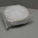 N9R 30PCS Disposable Plastic Bowls with Gold Rim, 12 oz Fancy White Plastic Bowls, Premium Dessert Salad Bowls Perfect for Party, Wedding and Everyday Use