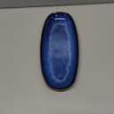 Cabilock Serving Platter Dishes Oval Dinner Plates Ceramic Serving Ware Party Trays Food Oven Safe for Turkey Meat Fish Appetizers Sushi Dessert Blue S