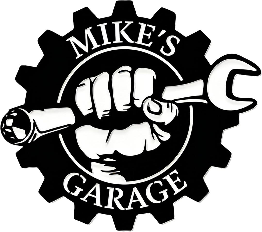 Garage Signs for Men, 9x10 Inch Man Cave Decor, Vintage Metal Signs, Funny Tool Man Cave Sign, Suitable for Garage, Man Cave, Bar, or Office Decor Gifts (Black-01)