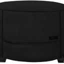 NettyPro Fire Pit Cover Round Waterproof Outdoor Firepit Cover for Gas Propane Fire Pit Table, 44 x 20 inch, Black