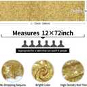 2 Packs 12 x 72 inches Gold Sequin Table Runner, Glitter Runner for Birthday Party Supplies Decorations Wedding Bachelorette Holiday Celebration Bridal Shower Baby Shower