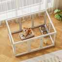 Jalove 30" H Clear Acrylic Dog Playpen Indoor, Easy Assemble Whelping Crate
Ideal for Small to Medium Dogs,Puppy Rabbit Ferret Transparent Pet Pen, Kennel Cage Enclosure, White, 10PCS