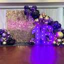 Purple and Gold Balloon Arch Kit, 162Pcs Dark Purple Gold with Stars Balloon Garland kit, Different Size Balloons for Birthday Baby Shower Anniversary Adults Prom Luxury Party Decorations