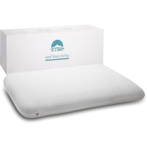 Slim 3.2" Stomach Sleeping Memory Foam Pillow-Thin, Flat, Soft Yet Supportative for Belly, Back& Stomach Sleepers