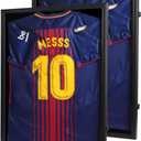 Football Jersey Frame Display Case 2 Pack - Lockable Jersey Display Case with UV Protection - Fits Hockey Soccer Basketball Baseball Shirts - Jersey Shadow Box, Black, 2 Pack