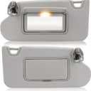Left Driver & Right Passenger Side Sun Visor with Light for Nissan Altima 2013 2014 2015 2016 2017 2018 Without Sunroof, Replacement 96401-3TA2A, 96400-3TA2A,1 Pair,Gray