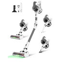 Cordless Vacuum Cleaner, 45KPA Stick Vacuum Rechargeable with Bendable Wand for Carpet, Hardwood Floors & Pet Hair, 9 in 1 Lightweight, Quiet & Powerful Cleaning for Home