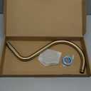 RANDOM S Shaped Shower Head Riser Pipe,Goose Neck Shower Arm 13 Inch Shower Head Extension Arm with Flange,Standard 1/2" Connection,Brushed Gold.RD-91098-13BG