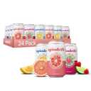 Spindrift Sparkling Water, Core 3 Flavor Variety Pack, Made with Real Squeezed Fruit, 12 Fl Oz Cans, Pack of 24