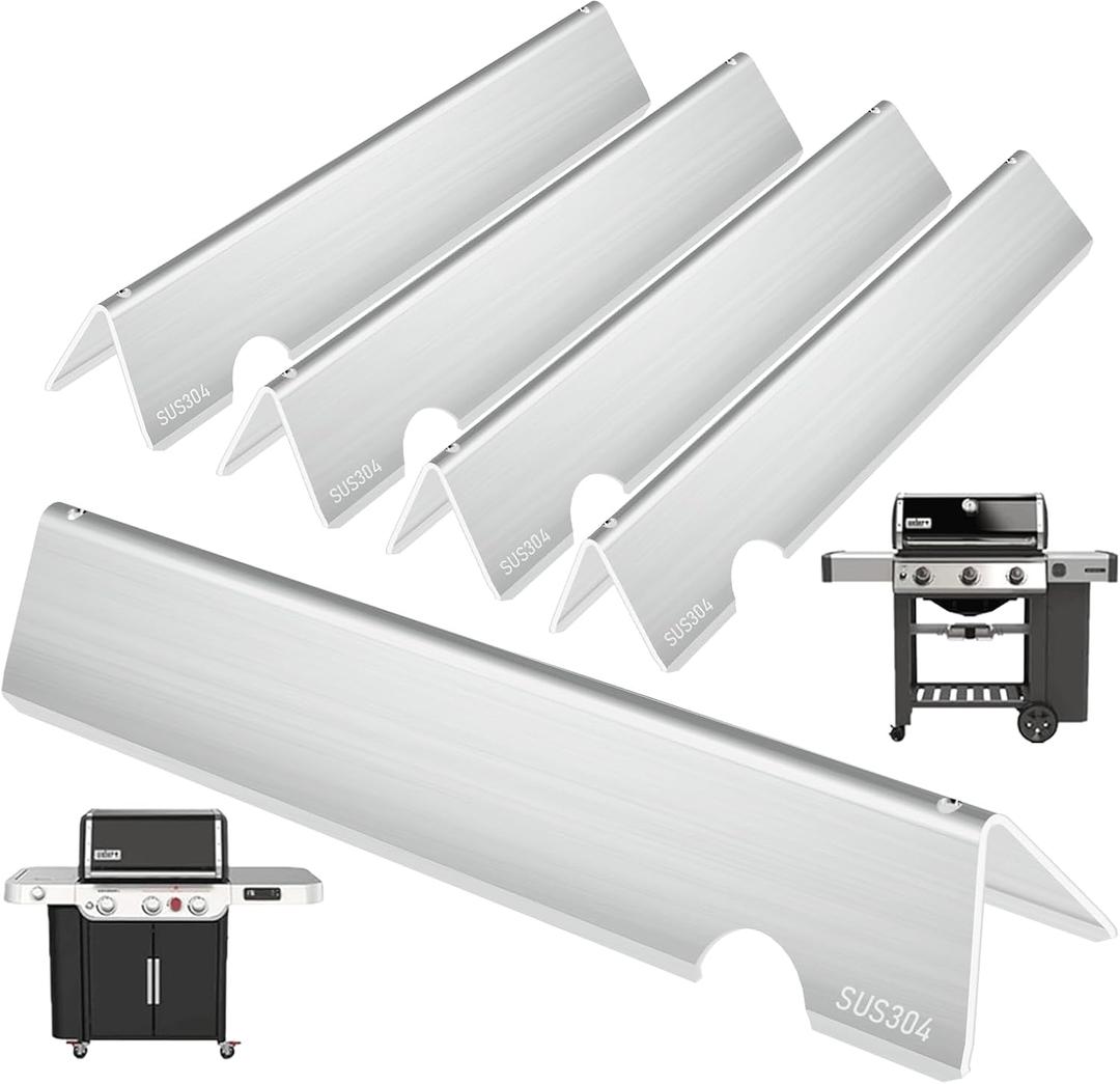66032 GS4 Genesis 2 Flavorizer Bars for Weber 3 Burner GS4 Genesis II Replacement Parts Genesis II/LX 300 SER E310 E315 E335 S310,Genesis 300 (2022 YRS), Weber 67095 66795,17 1/8'' 304 Stainless Steel