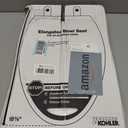 KOHLER 20110-0 Brevia, Slow Close Toilet Seat, Elongated Toilet Seat, Grip-Tight Bumpers Quick-Attach Hardware, White