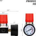 Air Compressor Pressure Regulator with Dial Indicator, 0-175 PSI Air Gauge for Air Compressor and Air Tools (4-way valve)