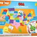 Imagimake Mapology United States Flash Card Puzzle with Flags, Country- Capitals | Educational Toy for Kids Ages 5-8 | Learn Geography Puzzles for kids Ages 6-9 | Birthday Gift for Boys & Girls 5-8-10