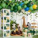 Ledido 2026 Graduation Balloon Boxes Decorations, 4 Pieces White Clear Grad Balloon boxes with Letters, Class of 2026 Graduation Party Supplies for College, High School, Prom, Birthday, Baby Shower