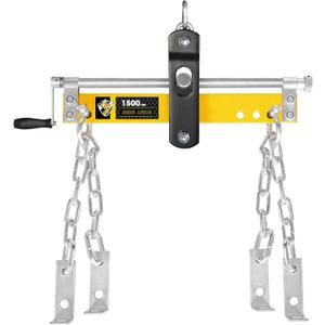 YELLOW JACKET Engine Hoist Shop Crane Engine Leveler 1500lbs Steel with Ball Bearing and Adjustable Handle