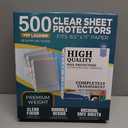 Sheet Protectors for 3 Ring Binder, 500 Pack Premium Clear Page Protector 8.5 x 11 inch, Plastic Sleeves for Binders, Heavy Duty Paper Sheets Document Sleeve Letter Size, Photo, Office, Home